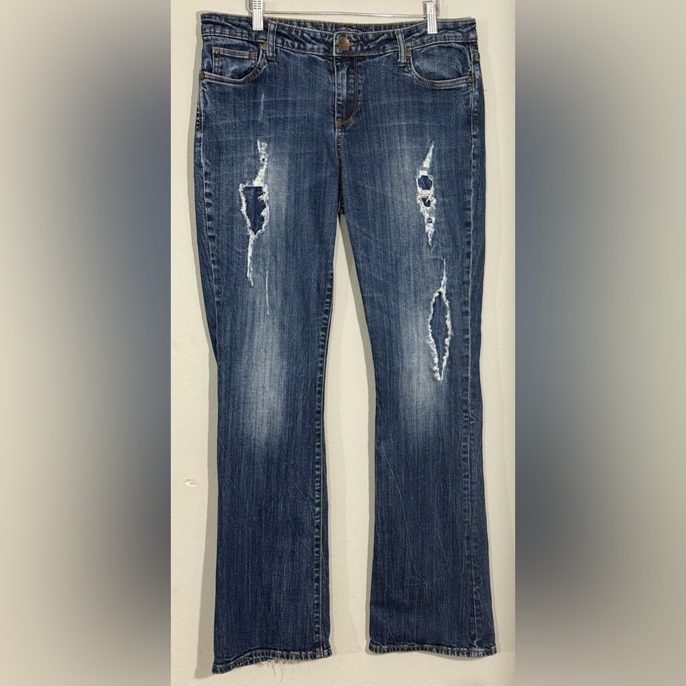Kut from the Kloth Distressed Bootcut Jeans Sz12 KP696MH6
